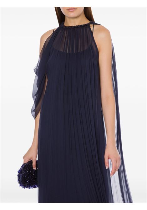 Navy blue pleated gown Alberta Ferretti - women ALBERTA FERRETTI | 040516140510